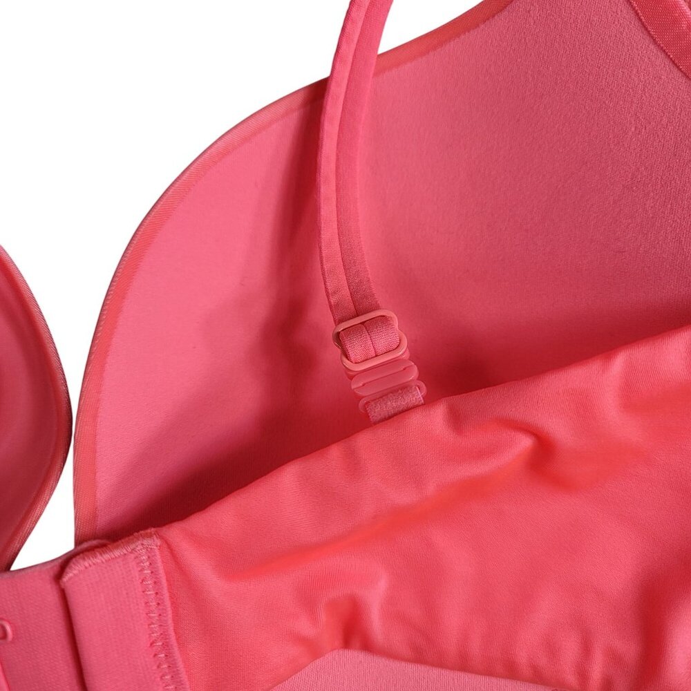 Victoria's Secret Very Sexy Push Up Bra Pink Hot 34DD Padded Seamless Underwire - Picture 6 of 9